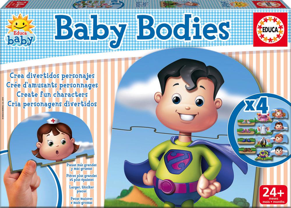 Puzzles Baby Bodies (4 casse-tête de 3 pièces)