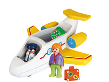 Playmobil 1 2 3 - Avion avec pilote et vacancière