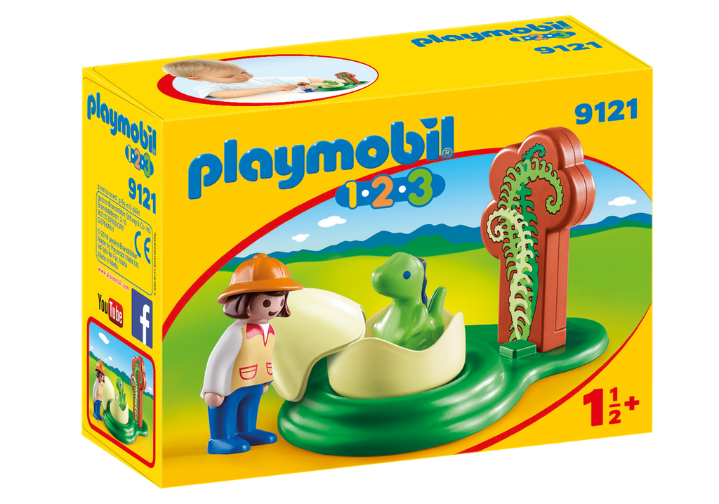Playmobil 1 2 3 - Exploratrice et bébé dinosaure – L'atelier de Charlotte