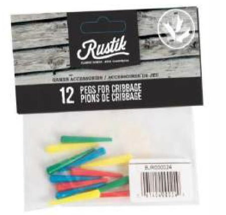 Sac de 12 chevilles / pions pour jeu de cribbage