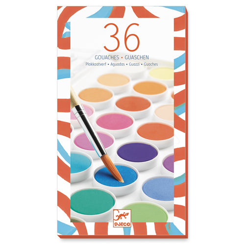 Pré-commande : DJECO - 36 pastilles de gouache