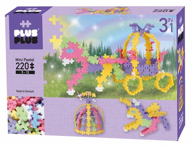 Plus Plus - 3 en 1 - Licorne et carrosse (220pcs)