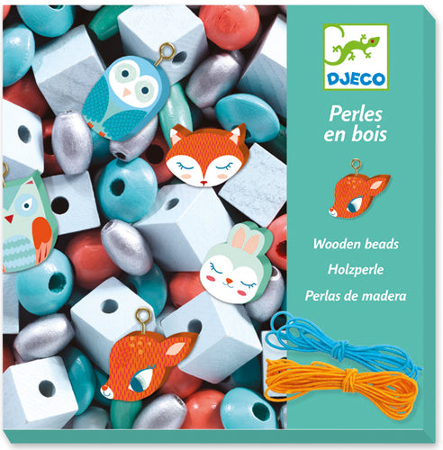 Ensemble de perles (+450) en bois - Petits animaux