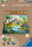 Casse-tête en bois - Dinosaures (44 pcs)