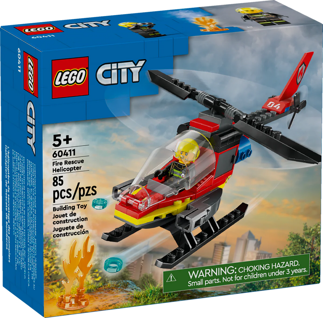 LEGO - City - L’hélicoptère de sauvetage des pompiers
