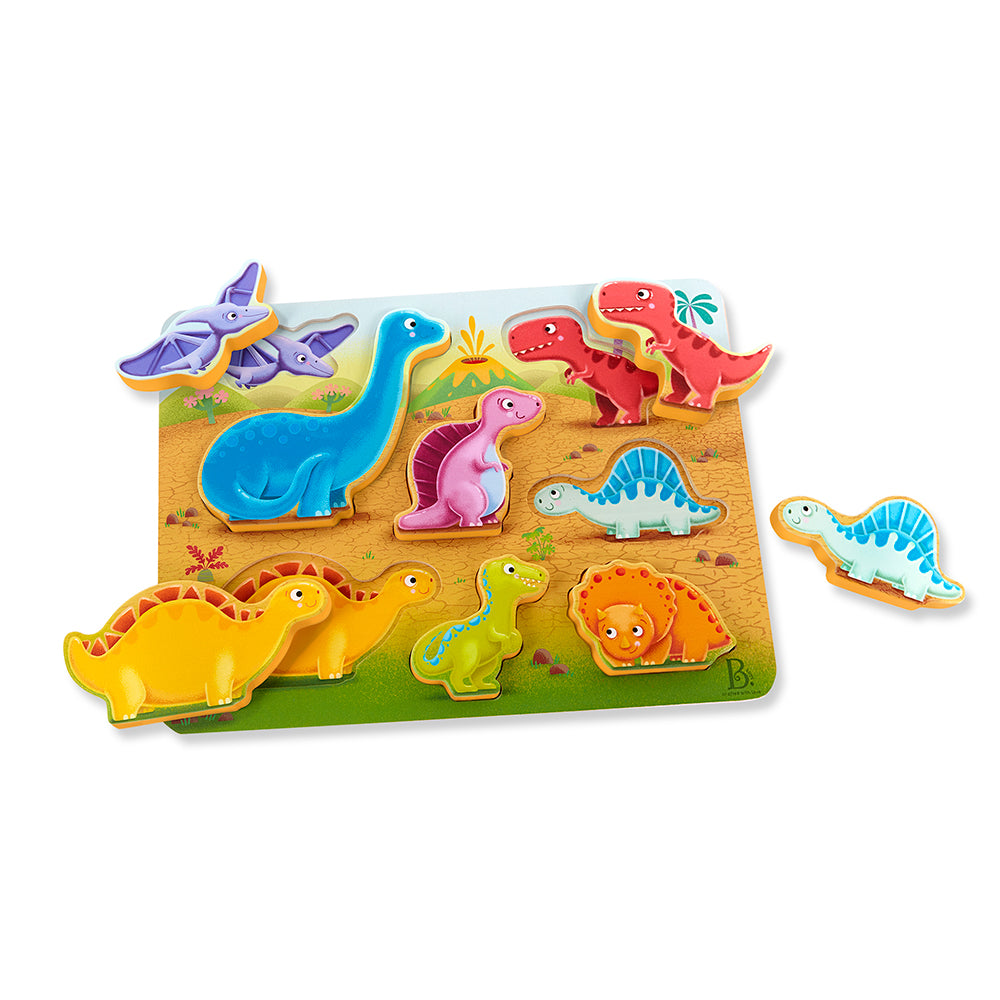 Casse-tête 3D en bois (8 pcs) - Dinosaures