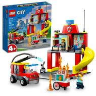 LEGO - City - La caserne et le camion de pompiers