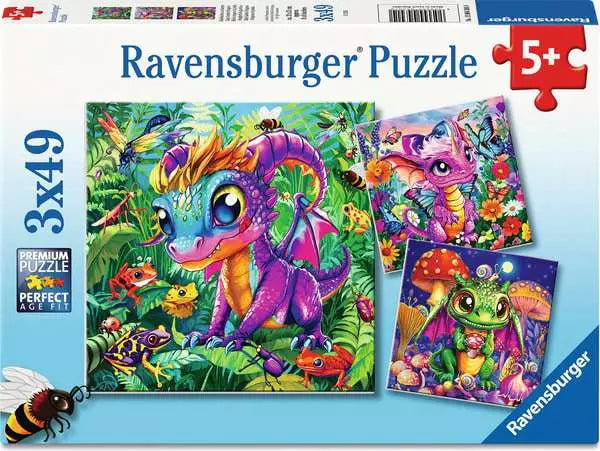 Casse-tête - Bébés dragons (3 x 49 pcs)