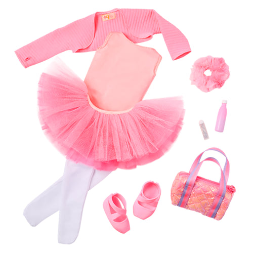 OG - Vêtements pour poupée 46cm (18 pouces) - Ballet Dreams - Tenue de ballet avec jupe tricolore