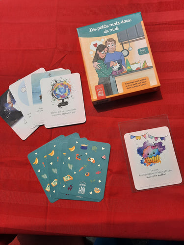 Coffret Les petits mots doux du midi - 45 cartes à mettre dans la boîte à lunch !