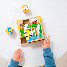 Casse-tête cube en bois (6 en 1) - Animaux de la ferme