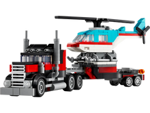 LEGO - Creator - Le camion à plateforme avec un hélicoptère