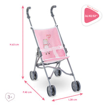 Corolle - Accessoires - Poussette parapluie rose pour poupée