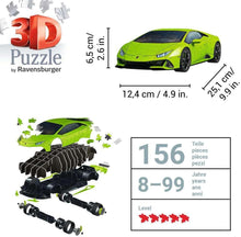 Casse-tête 3D - Lamborghini Huracan Verde (156 pcs)