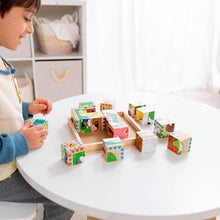 Casse-tête cube en bois (6 en 1) - Animaux de la ferme