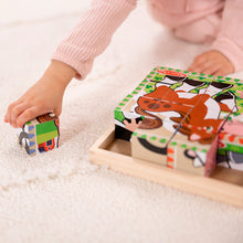 Casse-tête cube en bois (6 en 1) - Animaux de la ferme