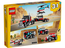 LEGO - Creator - Le camion à plateforme avec un hélicoptère