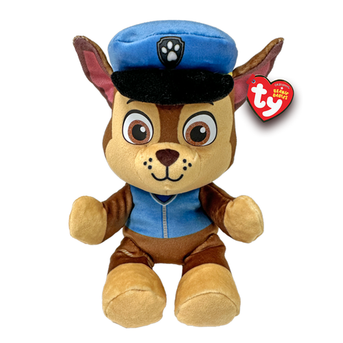 TY - Peluche - Chase - Pat' Patrouille (PAW Patrol) - petit (8 pouces)