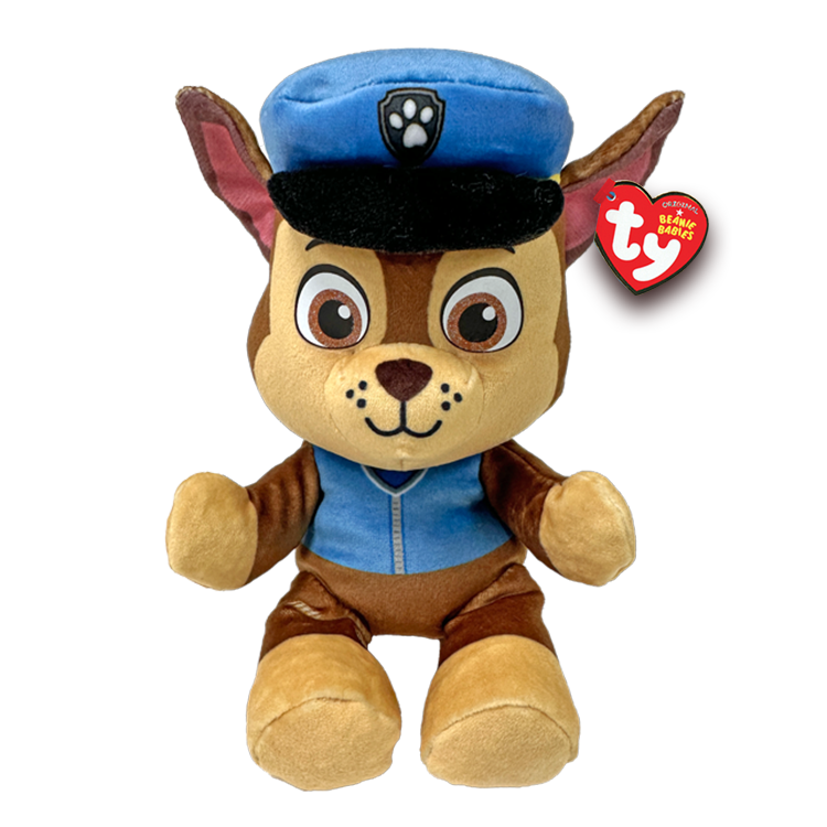 TY - Peluche - Chase - Pat' Patrouille (PAW Patrol) - petit (8 pouces)