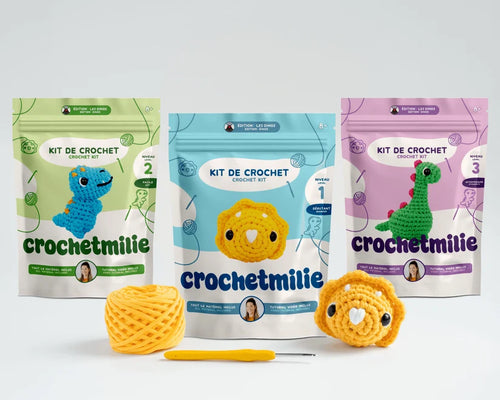 Kit de crochet - Collection Dinos (20% de rabais)