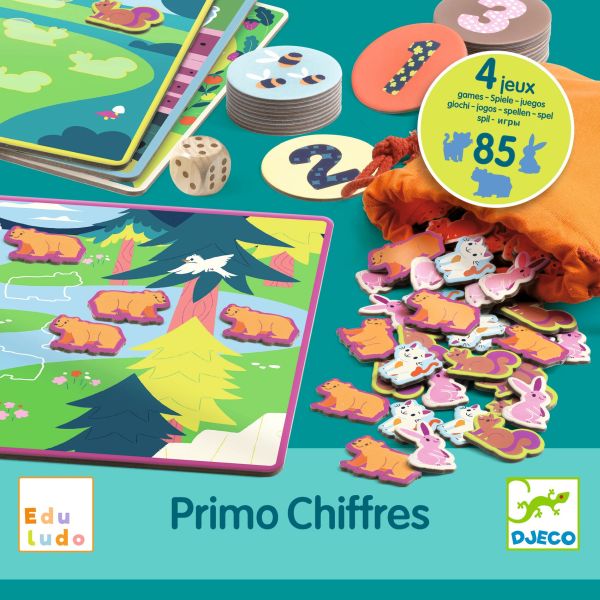 Djeco - Eduludo / Primo Chiffres (4 jeux en 1)