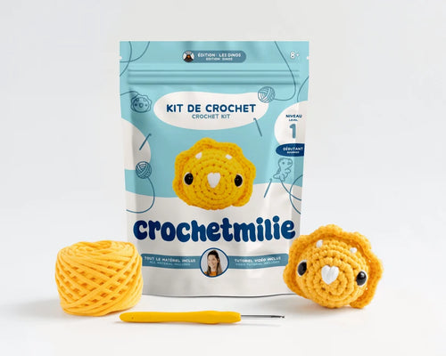 Kit de crochet - Dinos - Le tricératops (Niv 1 - Débutant)
