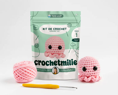 Kit de crochet - Mer - La pieuvre (Niv 1 - Débutant)