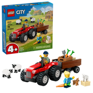 LEGO - City - Le tracteur agricole rouge avec remorque et moutons
