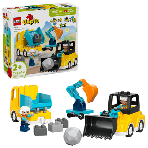 LEGO - DUPLO - Les véhicules de chantier 3 en 1