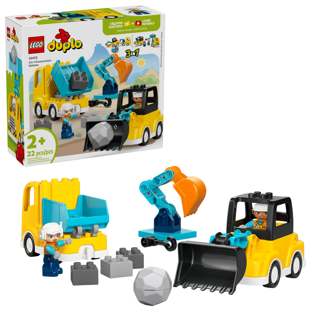 LEGO - DUPLO - Les véhicules de chantier 3 en 1