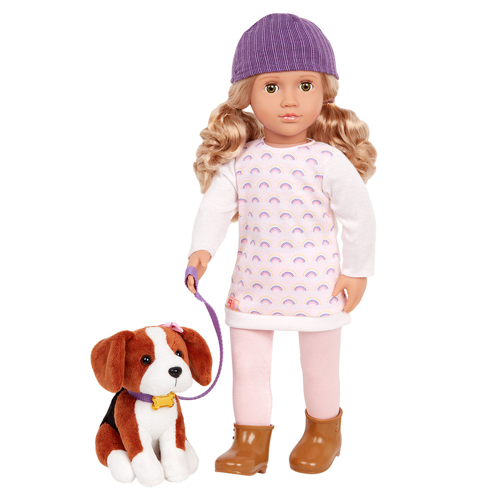 OG - Poupée Pet Collection - Ember (46 cm) et Elsie le beagle (15 cm)