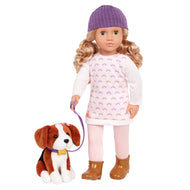 OG - Poupée Pet Collection - Ember (46 cm) et Elsie le beagle (15 cm)
