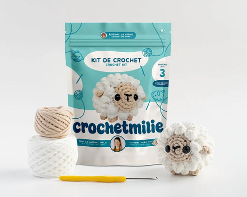 Kit de crochet - Ferme - La brebis (Niv 3 - Intermédiaire)