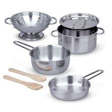 Batterie de cuisine en acier inoxydable - Stainless Steel Pots & Pans Play Set