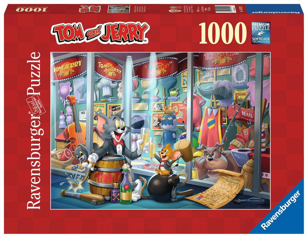 Casse-tête - Tom & Jerry Temple renommée (1000 pcs)
