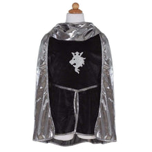 Costume de chevalier noir et argent (grandeur: 5-6 ans)