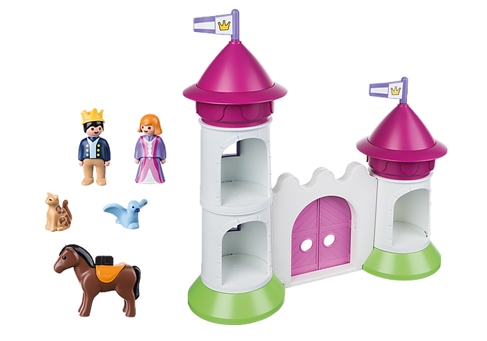 Playmobil 1 2 3 - Château de princesse avec tours empilables – L