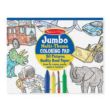 Cahier à colorier jumbo (50 pages) - Animaux, sports, véhicules et +