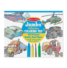 Cahier à colorier jumbo (50 pages) -  Véhicules
