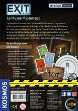 EXIT 10 - Le Musée Mystérieux (jeu d'escape de room à la maison) - niveau débutant