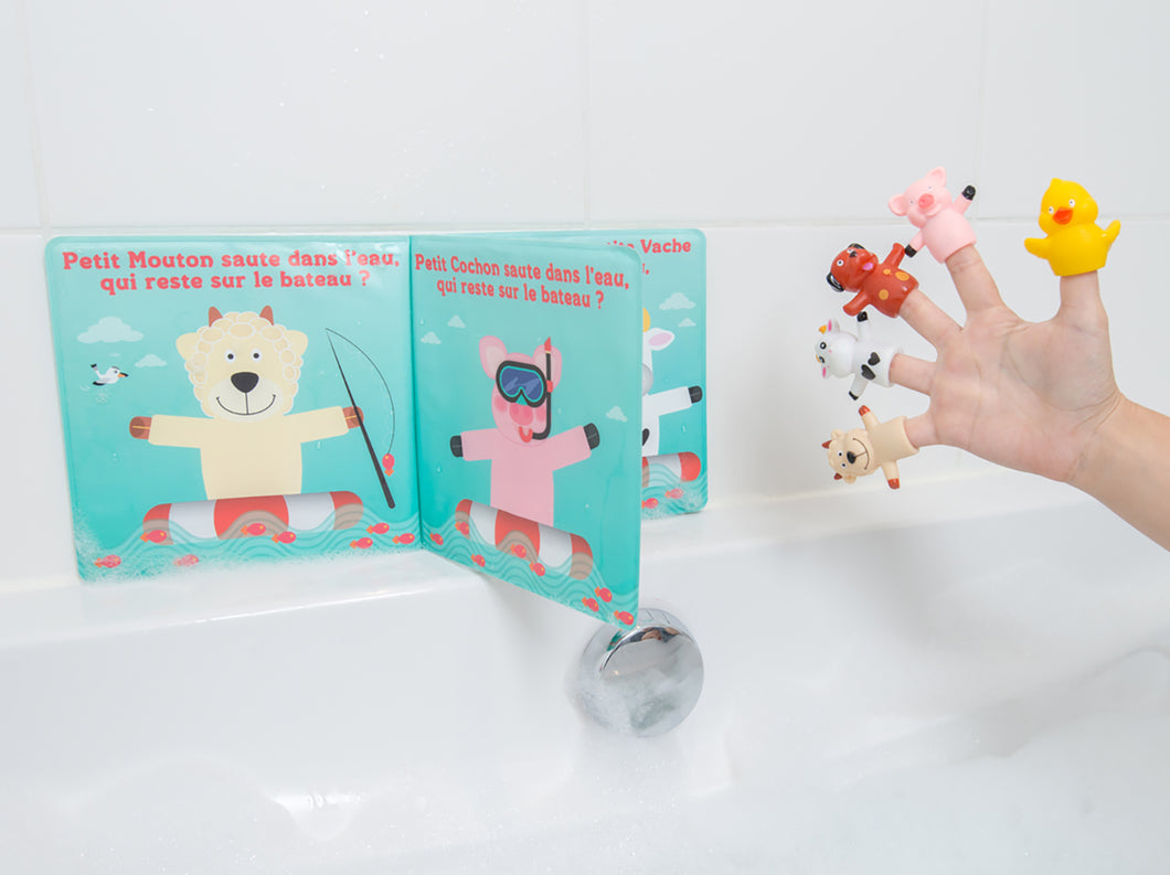Ludi - Livre de bain avec 5 marionnettes