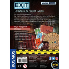 EXIT 8 - Le cadavre de l'Orient-Express (jeu d'escape de room à la maison) - niveau expert/confirmé