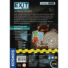 Pré-commande :  EXIT 9 - Le manoir sinistre (jeu d'escape de room à la maison) - niveau confirmé