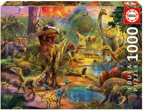 Casse-tête (1000 pcs) - Paysage de dinosaures