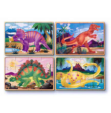 Casse-tête en bois (4x12pcs) - Dinosaures