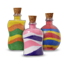 Bouteilles de sable coloré