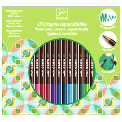 24 Crayons aquarellables