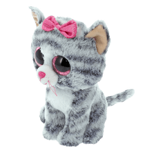 TY - Peluche - Kiki (chat gris) - moyen (13 pouces)