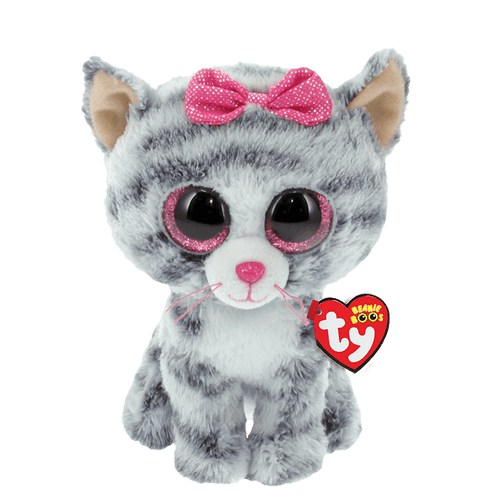 TY - Peluche - Kiki (chat gris) - grand (16 pouces)