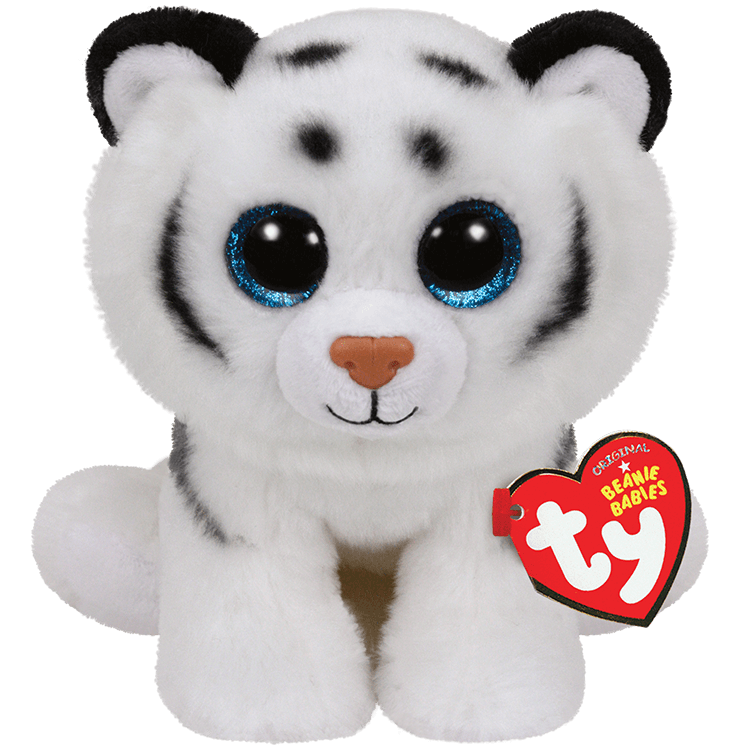 TY - Peluche - Tundra (tigre blanc) - moyen (13 pouces)